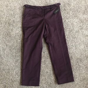 NWT Max Studio Burgundy Cropped Trousers